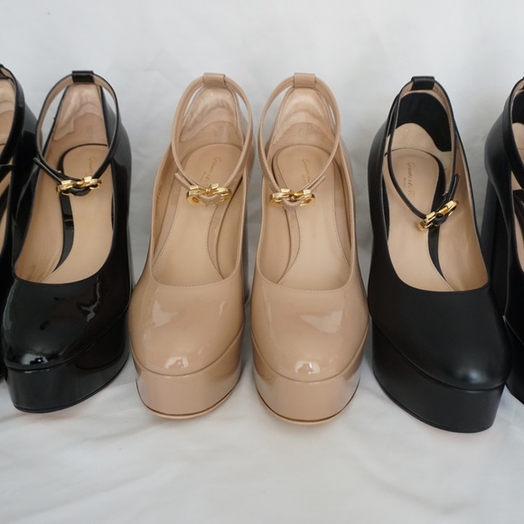 Gianvito Rossi MANILA Black Patent Leather Platform Mary Jane Shoes Trendy!! - Picture 4 of 15